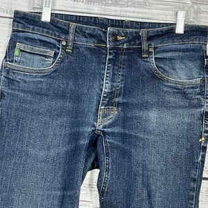 Stio Rivet Stretch Denim Jeans Men 32L Blue Straight Leg Fit Comfortable Durable